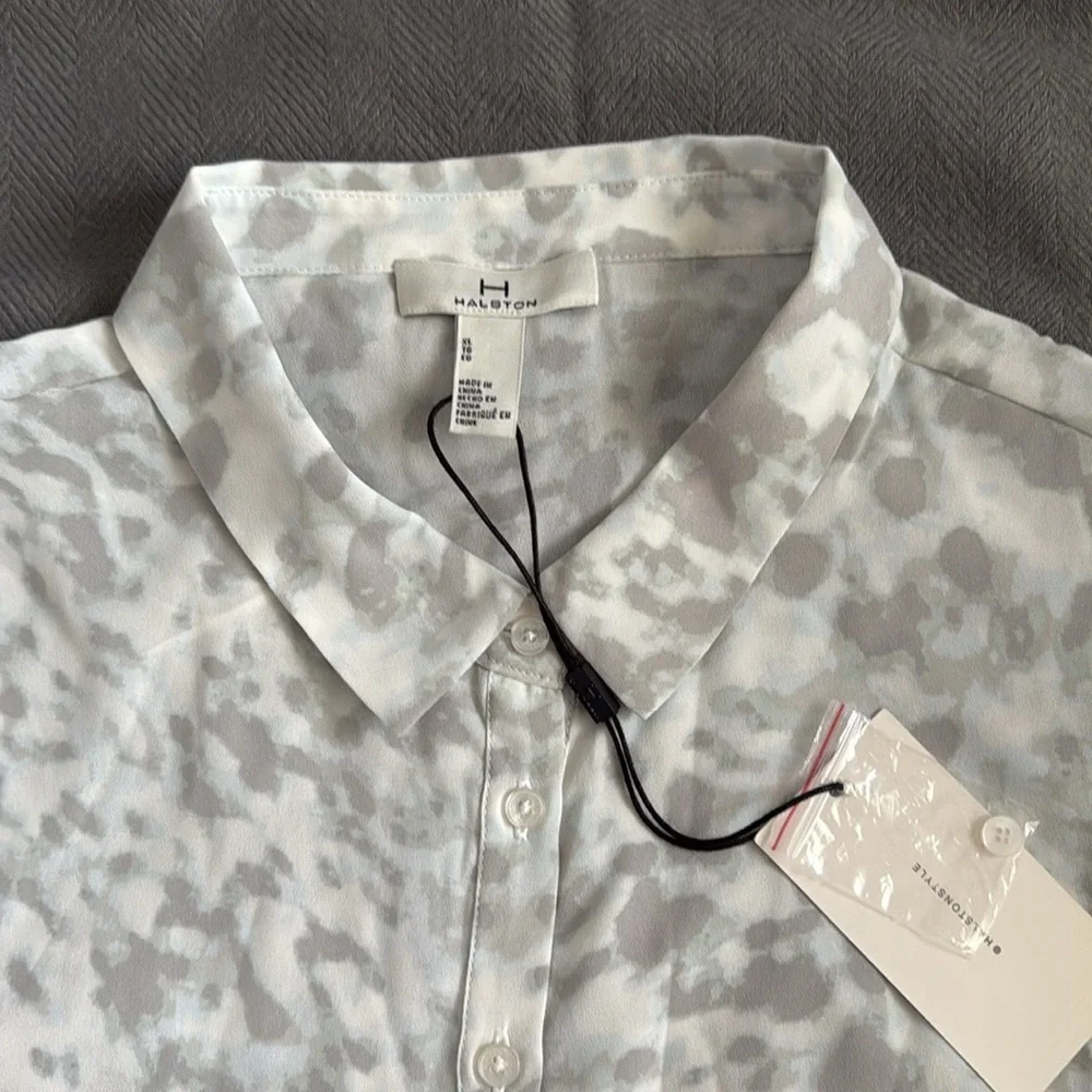 H by Halston Semi Sheer Shirt Dress Size XL NWT Swim Cover Resortwear